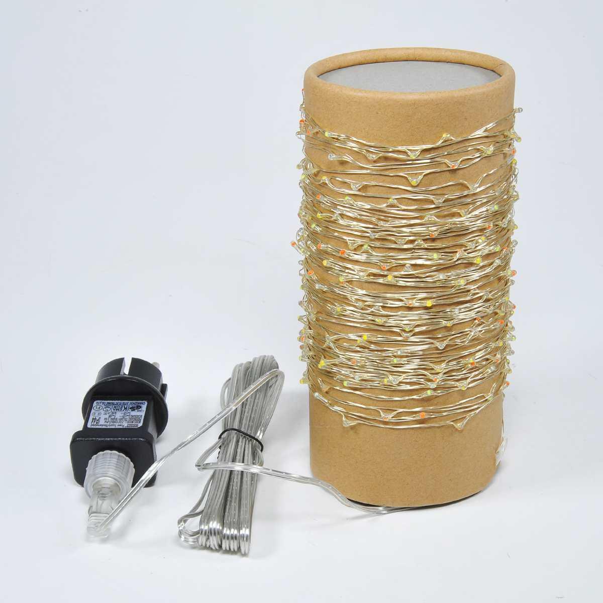 Luci di natale esterno 300 led micro copper multicolor filo rame argento