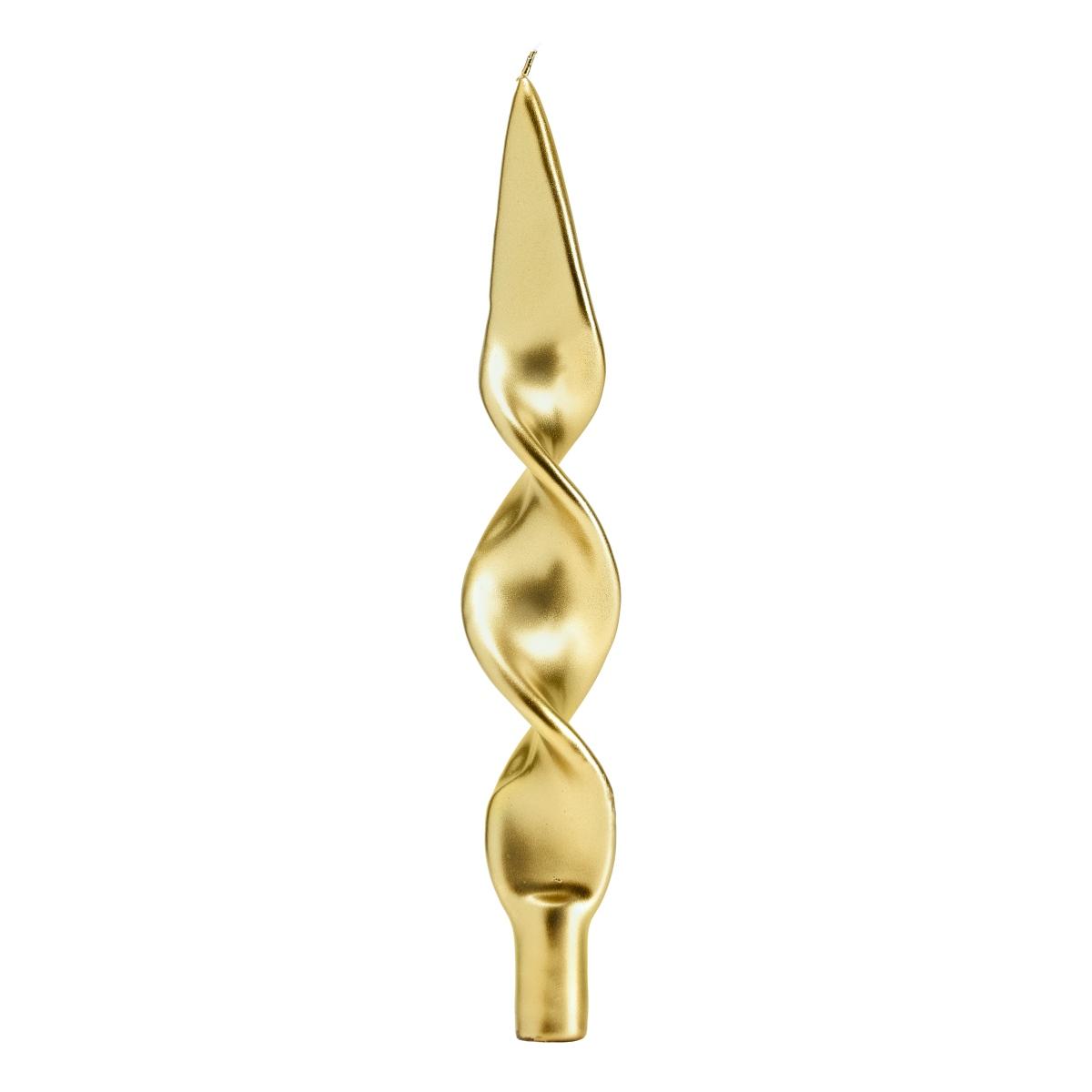 Candela tortiglione oro Set 2 pz