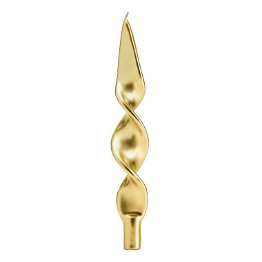 Candela tortiglione oro Set 2 pz