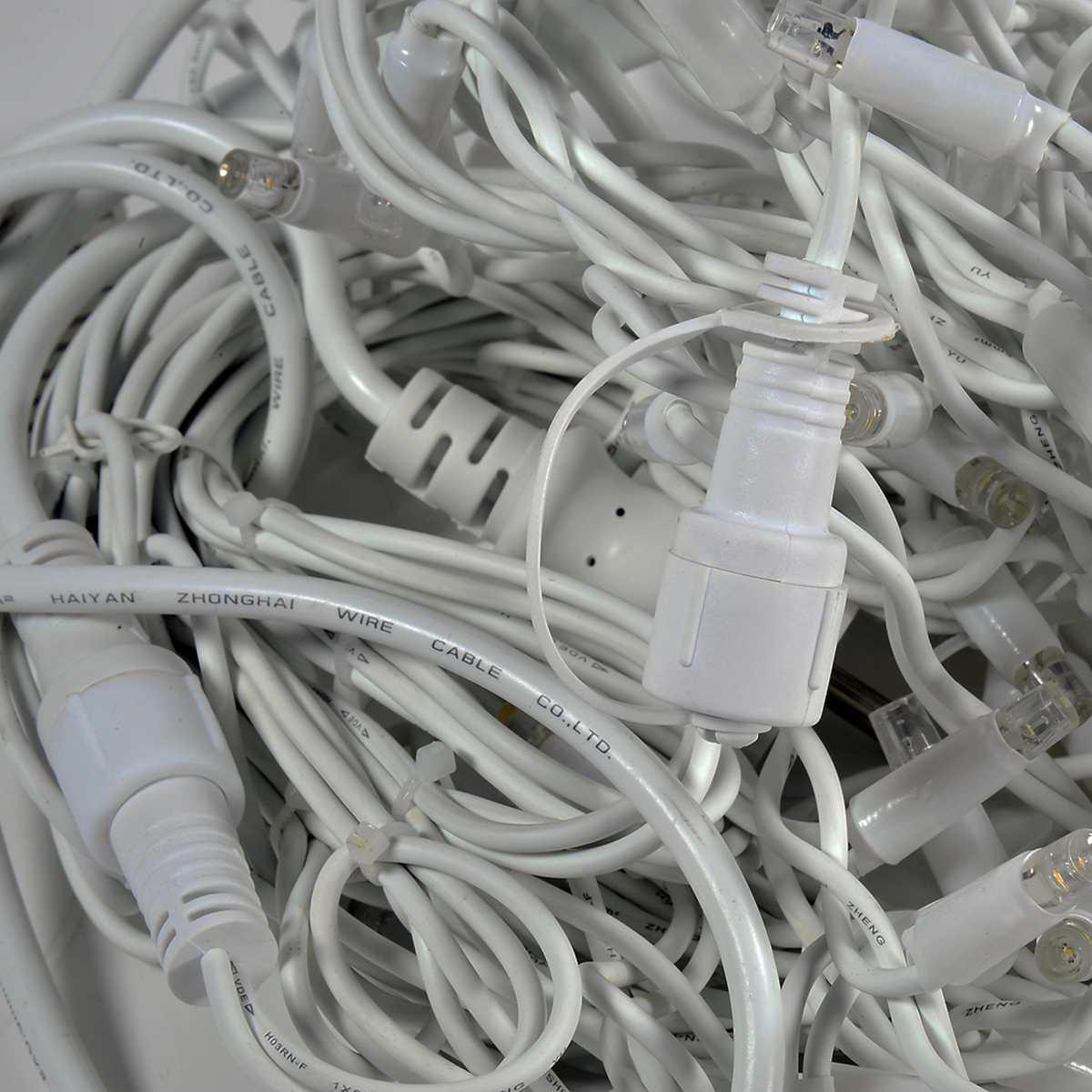 Luci di natale tenda esterno professionale 114 led bianco caldo prolungabili 300 cm