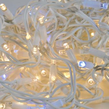 Luci di natale tenda esterno professionale 114 led bianco caldo prolungabili 300 cm