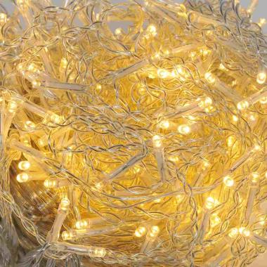 Luci di natale tenda esterno 300 led bianco caldo prolungabili 600 x 0,50 cm