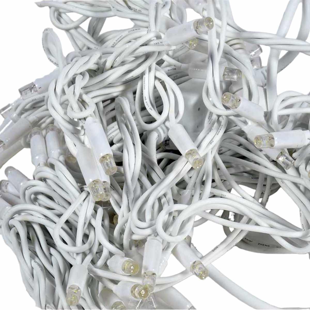 Luci di natale esterno 100 led professionali bianco freddo flash prolungabili 11,5 mt