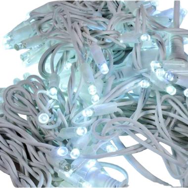 Luci di natale esterno 100 led professionali bianco freddo flash prolungabili 11,5 mt