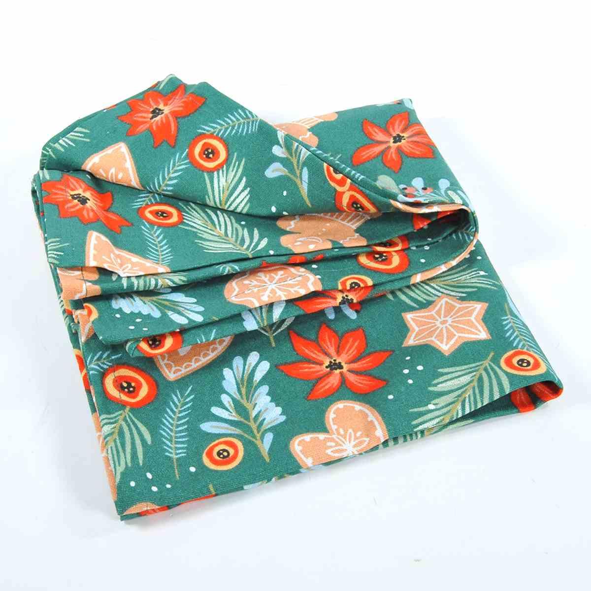 Runner natalizio in tessuto verde dolcetti 45 x 140 cm