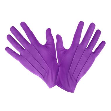 Guanti corti tessuto viola