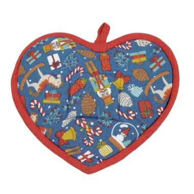 Sottopentola Cuore Cotone Fantasia Schiaccianoci con Profumo cm.28 |Montemaggi