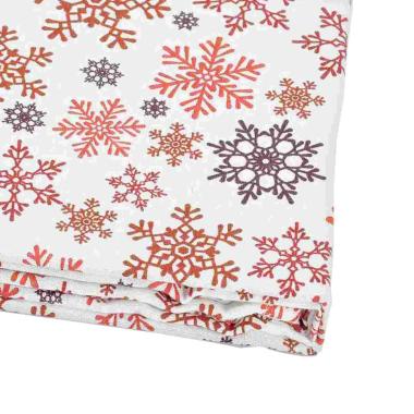 Tovaglia natalizia cotone fantasia fiocchi di neve 140 x 180 cm