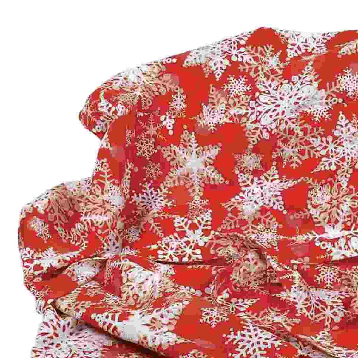 Grembiule natalizio in tessuto fantasia fiocchi neve 80 x 85 cm