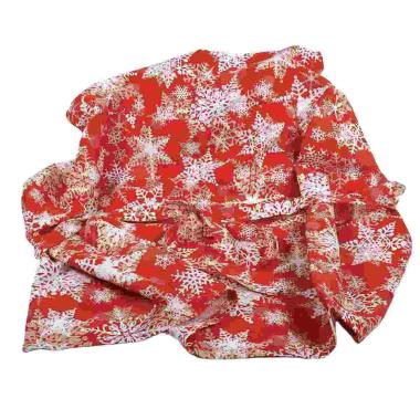 Grembiule natalizio in tessuto fantasia fiocchi neve 80 x 85 cm