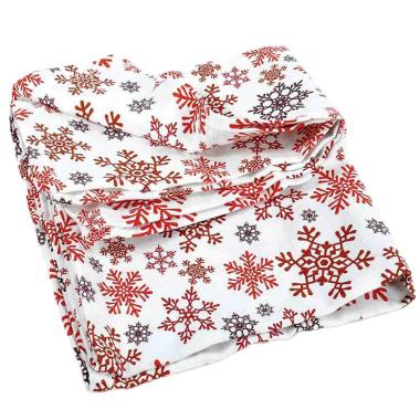 Runner natalizio in tessuto bianco fiocchi neve 45 x 140 cm