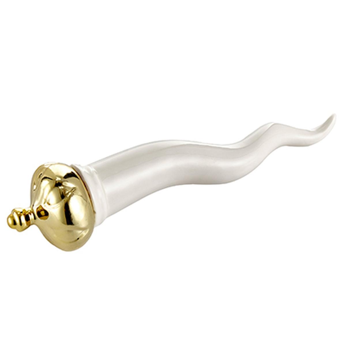 Corno porcellana bianco oro