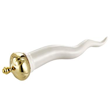 Corno porcellana bianco oro