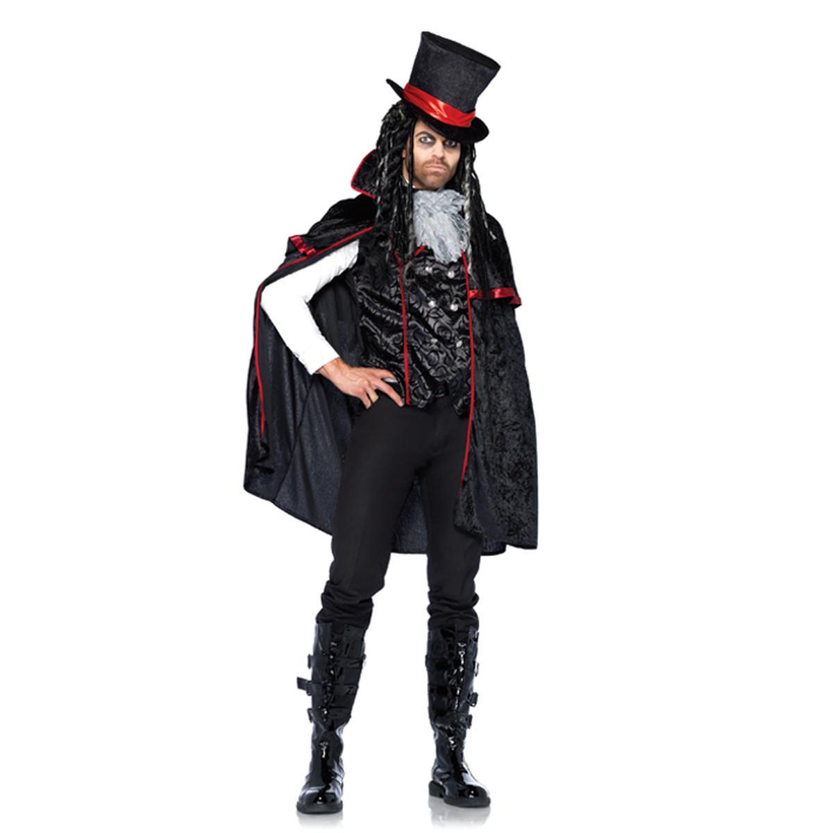 Costume vampiro giacca mantello collarino