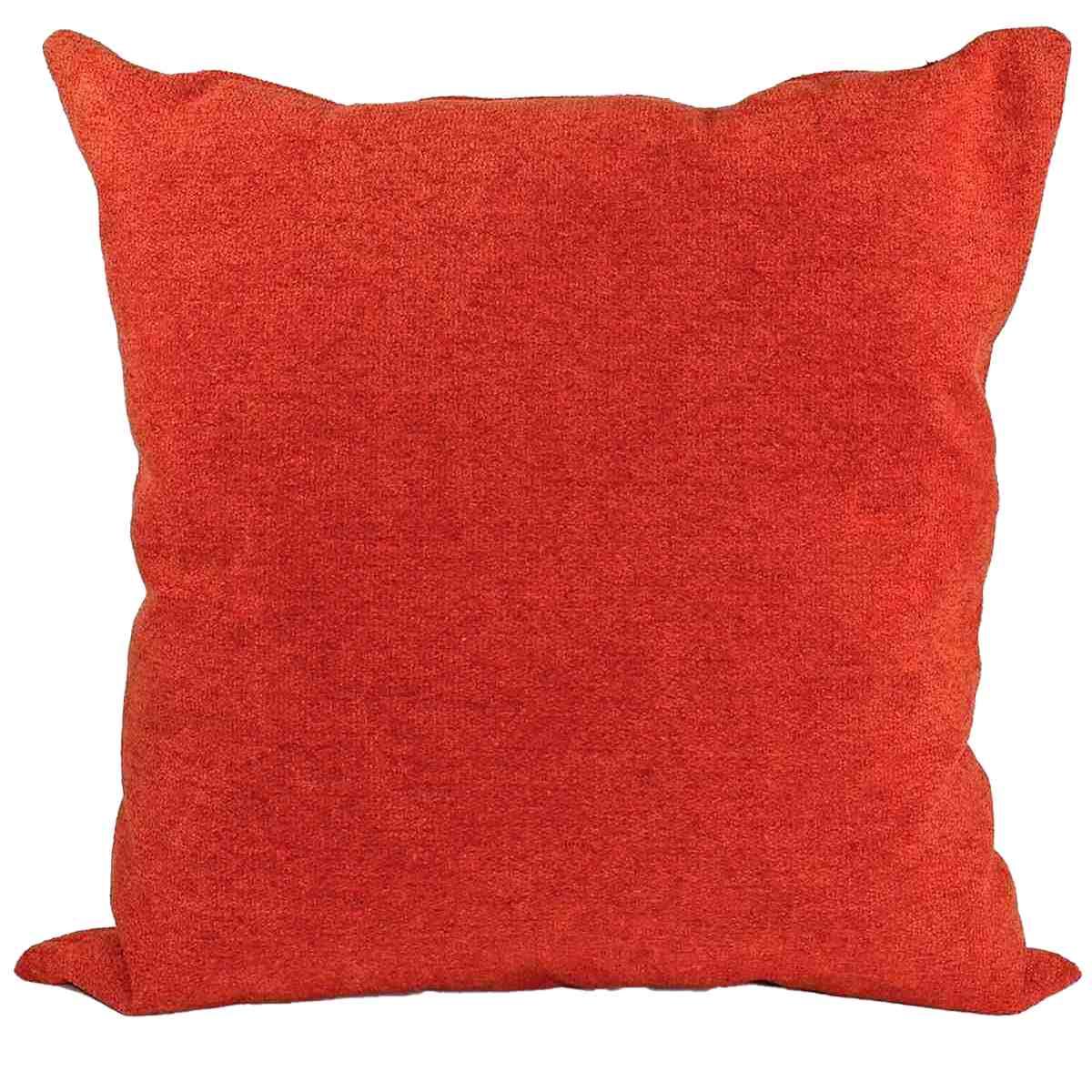 Cuscino arredo bouclè rosso 53 x 53 x 22 cm