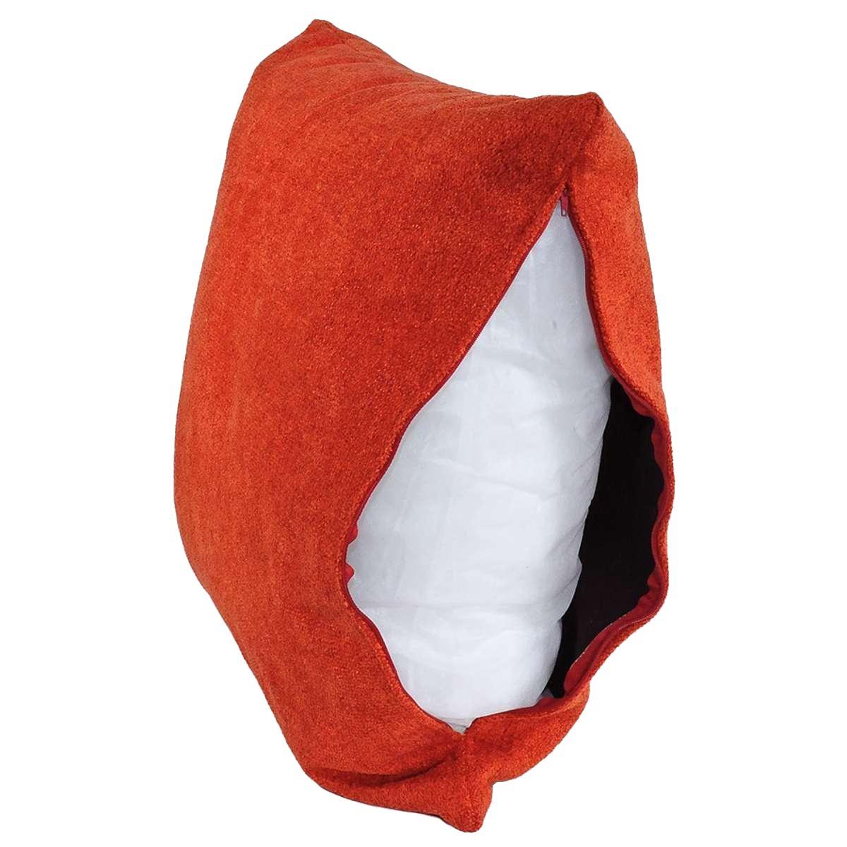 Cuscino arredo bouclè rosso 53 x 53 x 22 cm