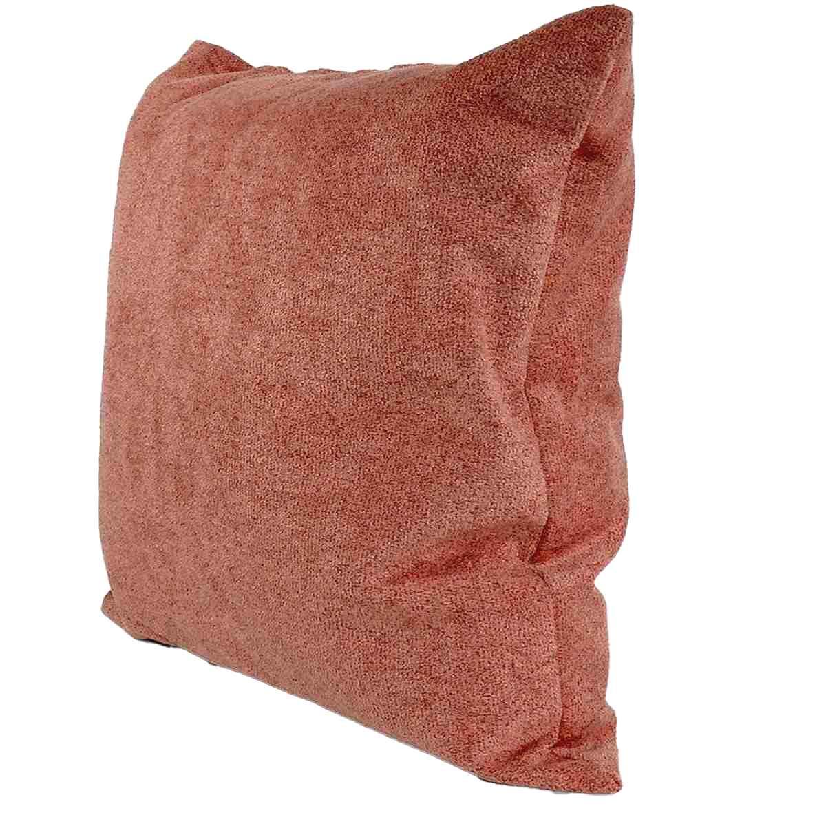 Cuscino arredo bouclè rosa antico 53 x 53 x 22 cm