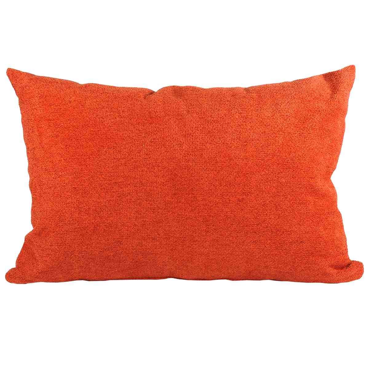Cuscino arredo bouclè rosso 40 x 60 x 20 cm