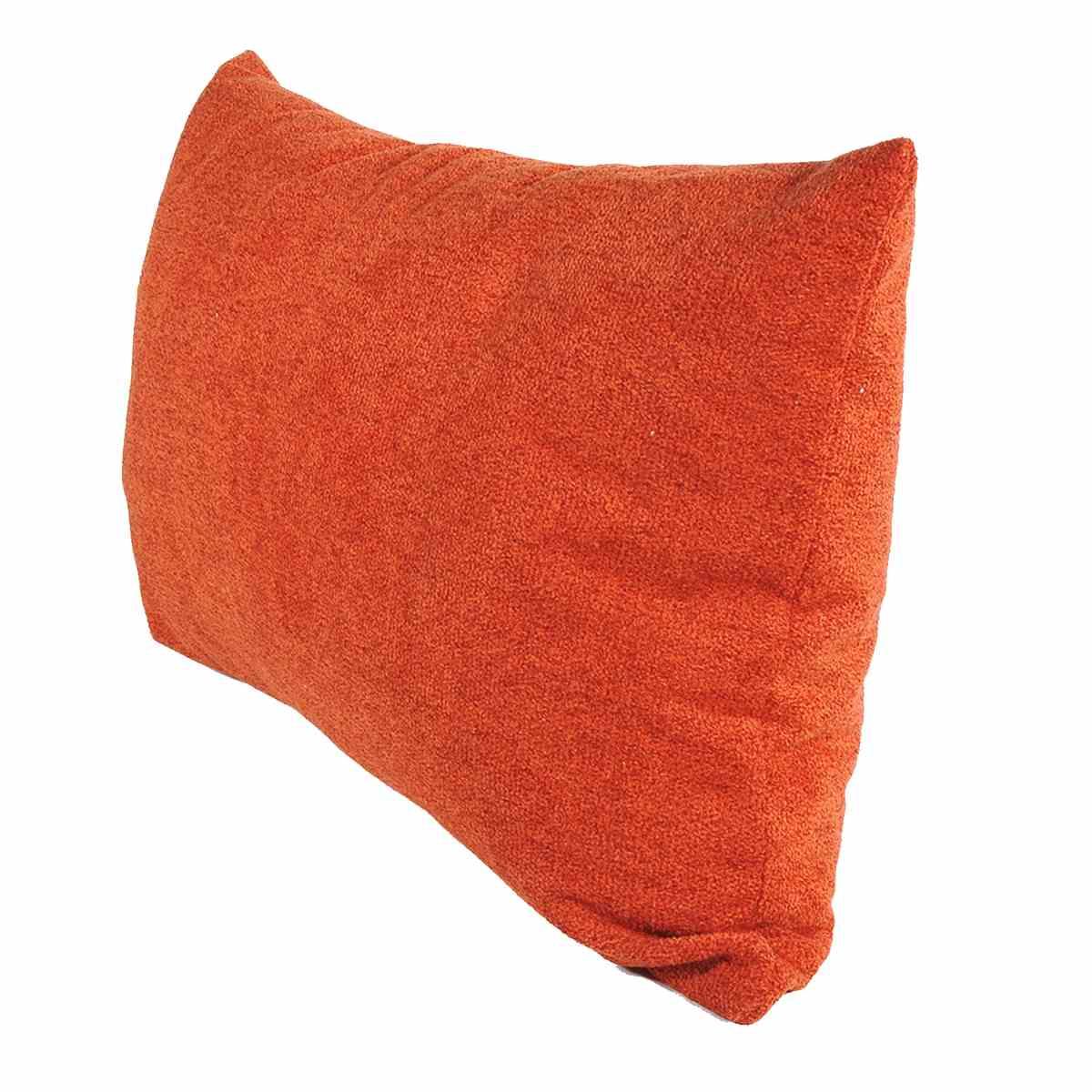 Cuscino arredo bouclè rosso 40 x 60 x 20 cm