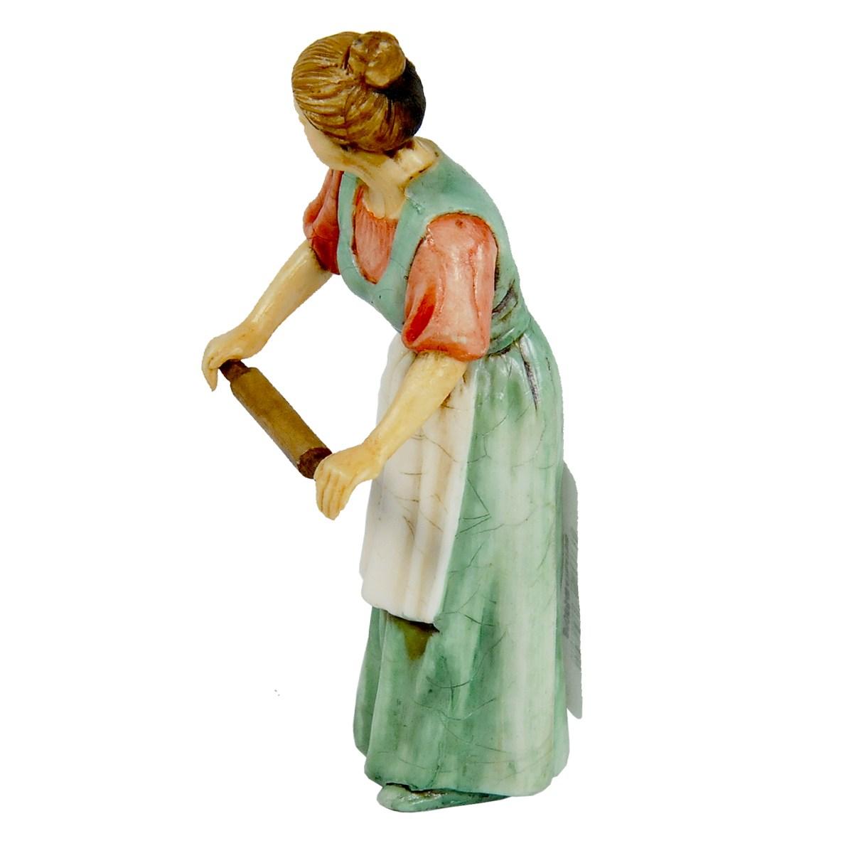 Statua presepe 10 cm donna mattarello