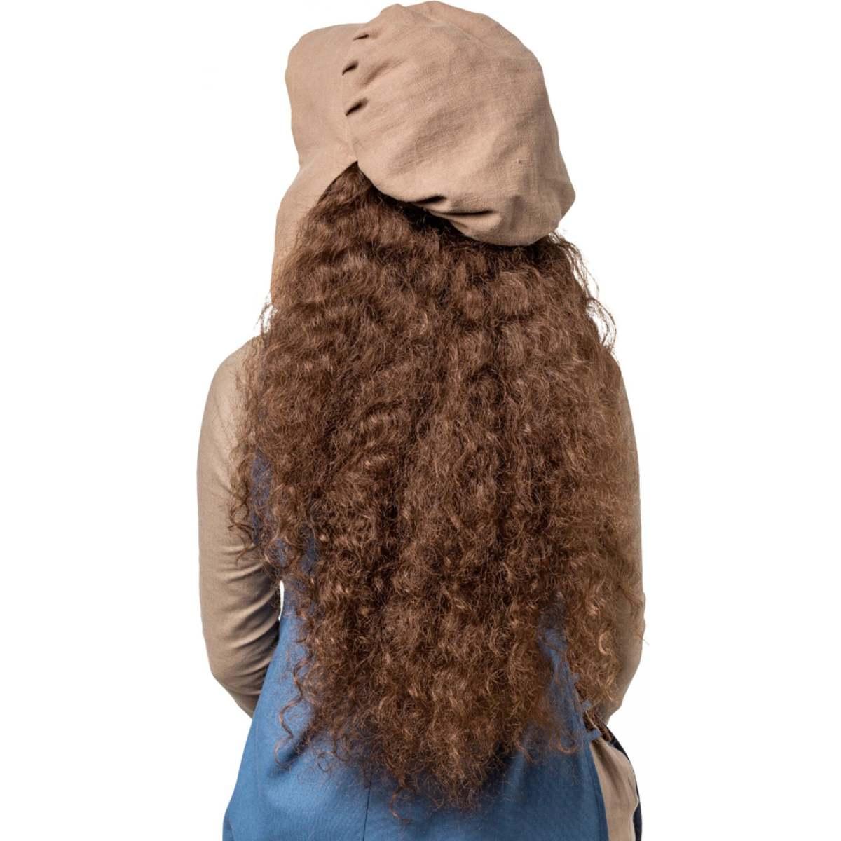 Cappello cuffia cameriera medioevale beige