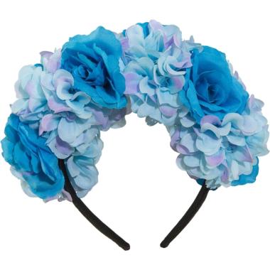 Cerchietto fiori azzurri