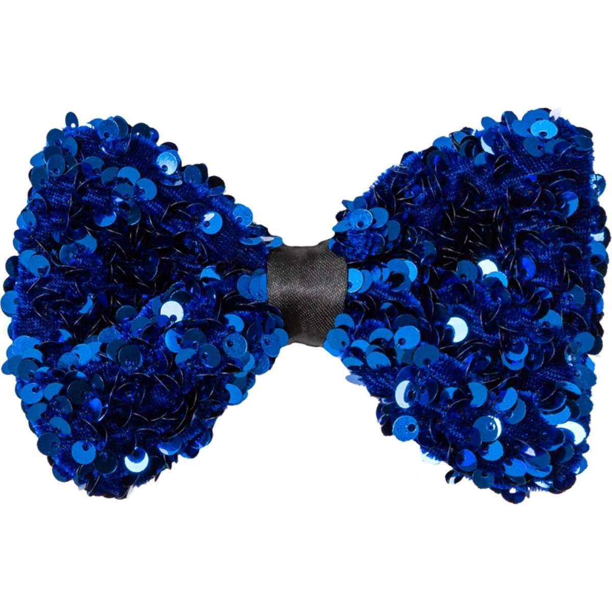 Papillon paillettes blu