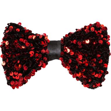Papillon paillettes rosso