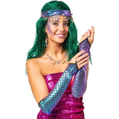 Guanti sirena fascia collana orecchini