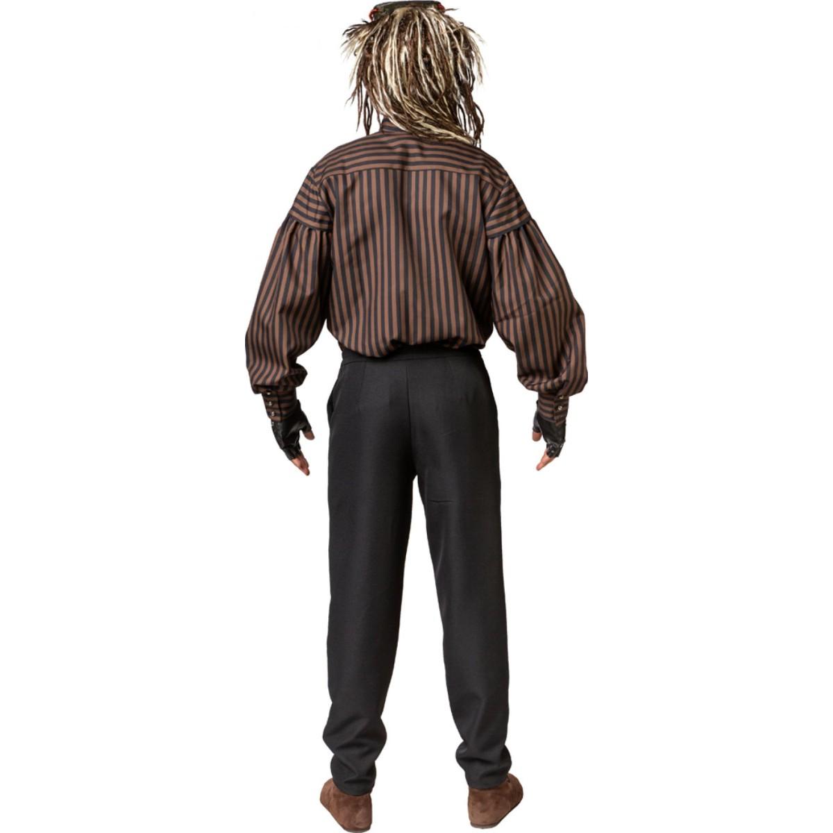 Camicia steampunk righe modello a