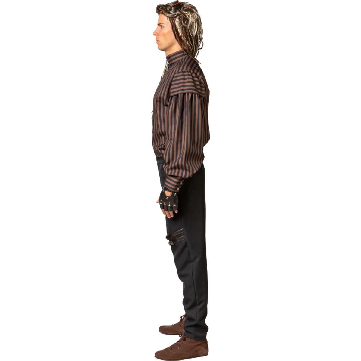 Camicia steampunk righe modello a