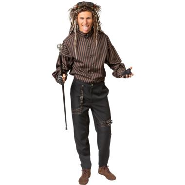 Camicia steampunk righe modello a