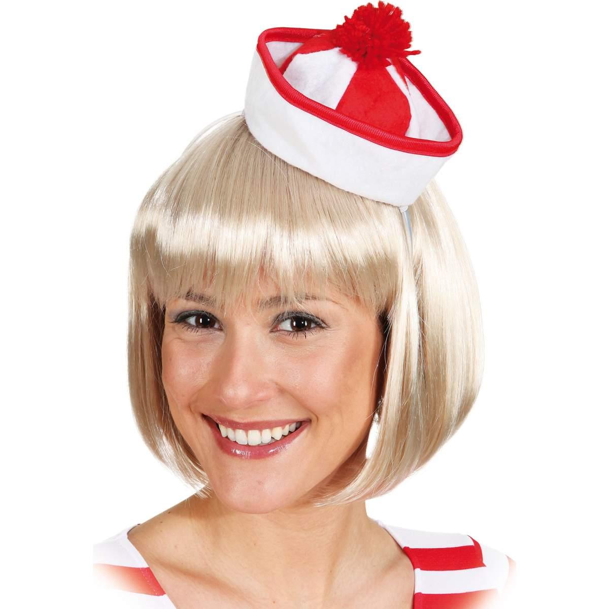 Cappello marinaia rosso cerchietto