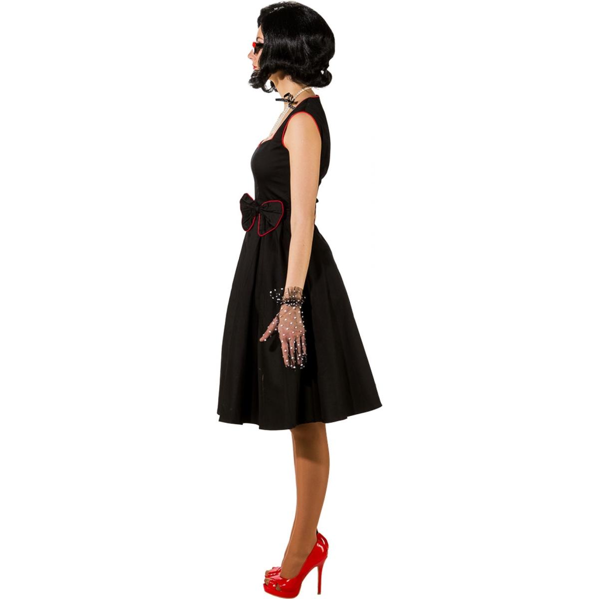 Costume anni 50 nero fiocco