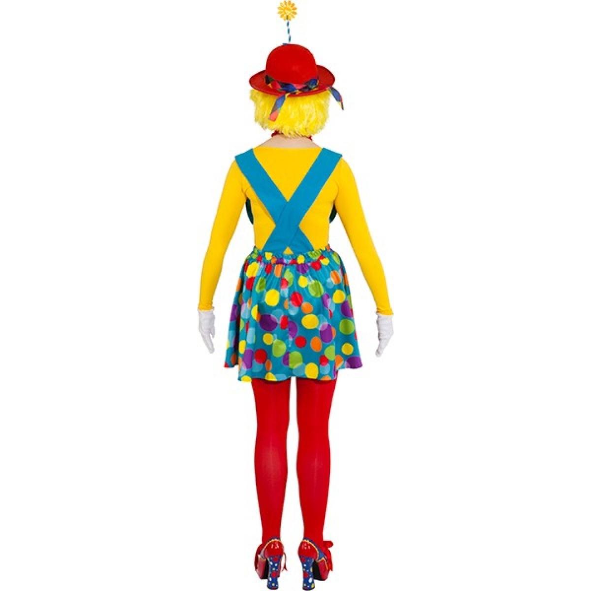 Gonna clown azzurra bretelle