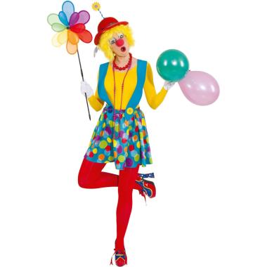 Gonna clown azzurra bretelle