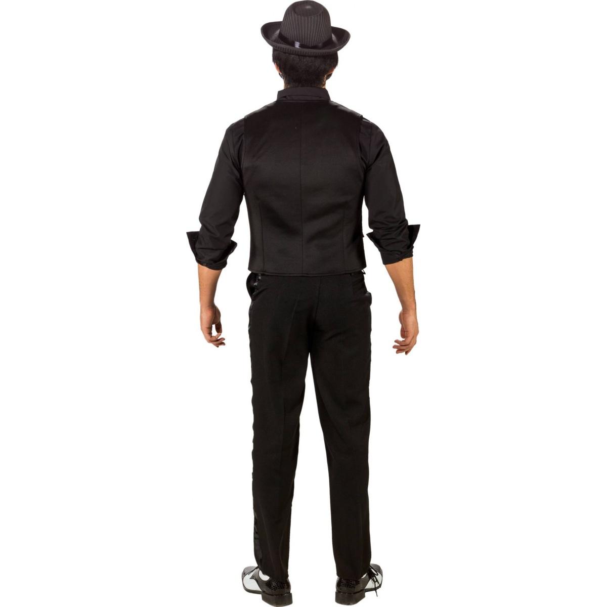 Costume gilet gangster rigato