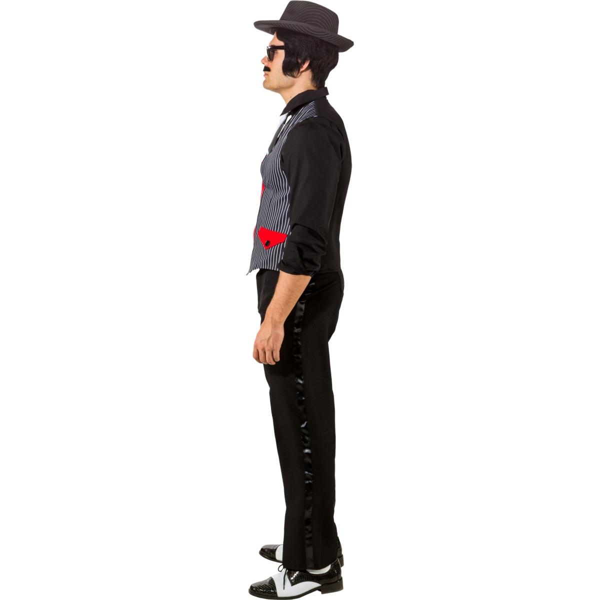 Costume gilet gangster rigato
