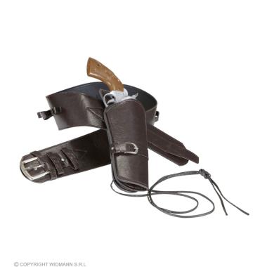 Cinturone cowboy fonfina 1 posto similpelle marrone