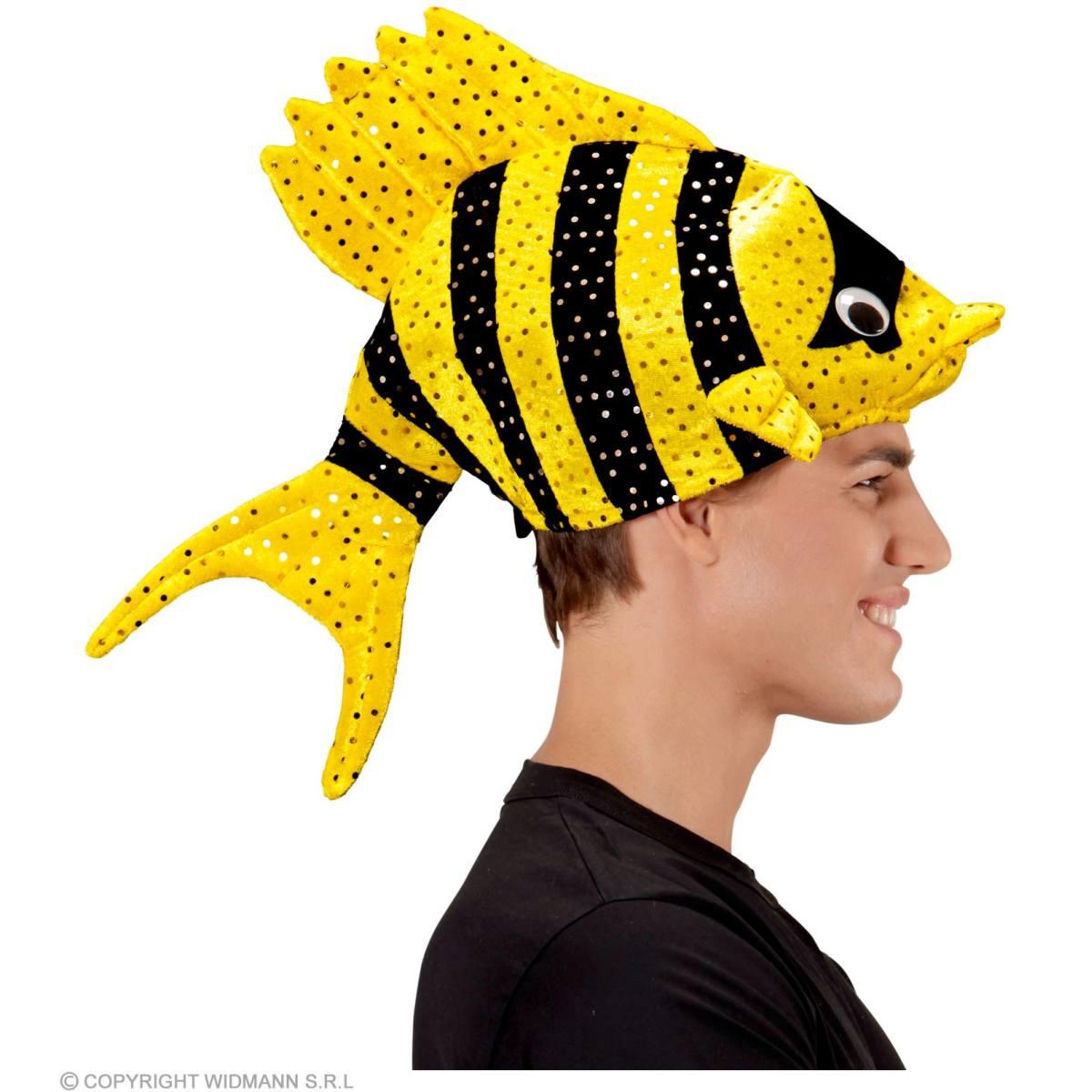 Cappello pesce tropicale giallo