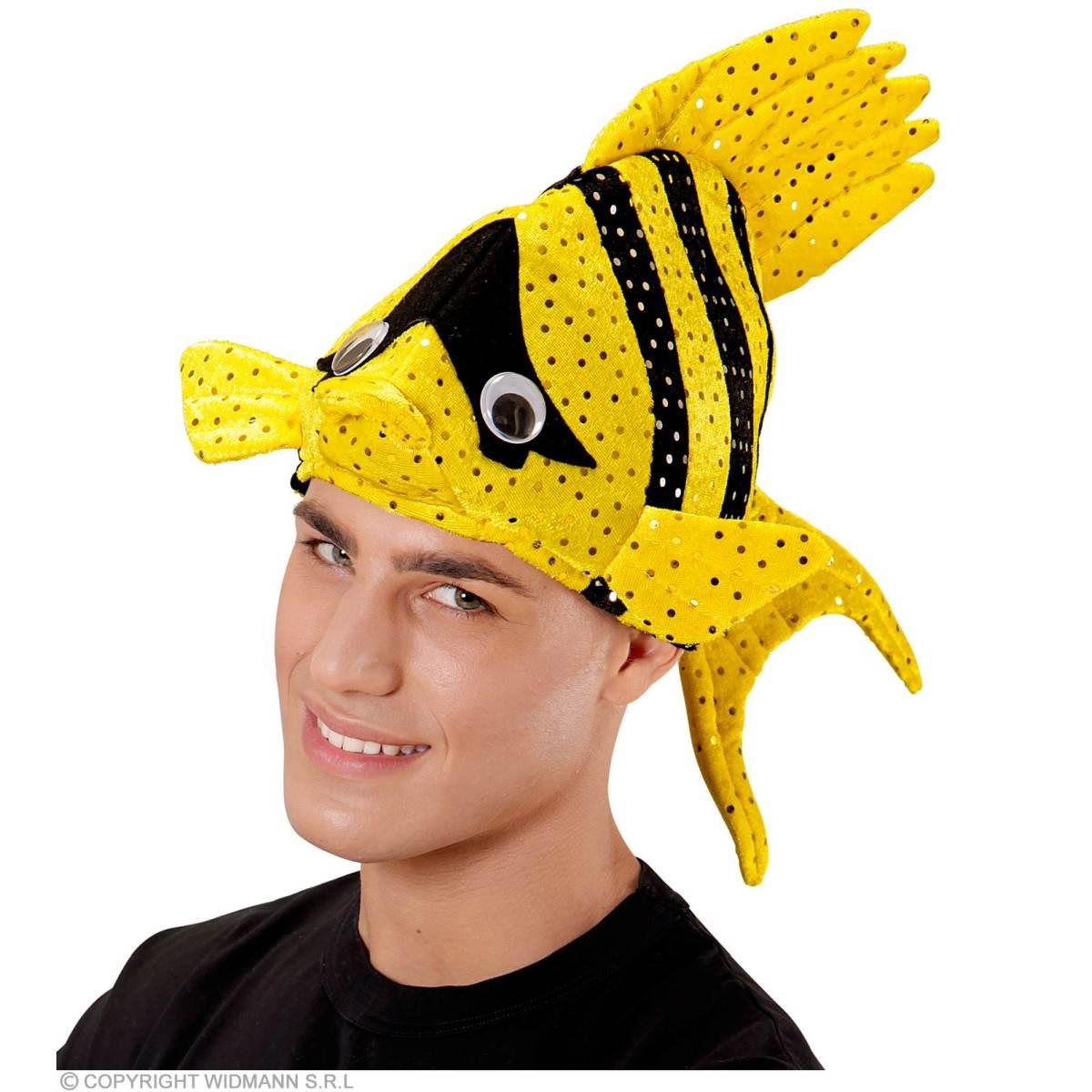 Cappello pesce tropicale giallo