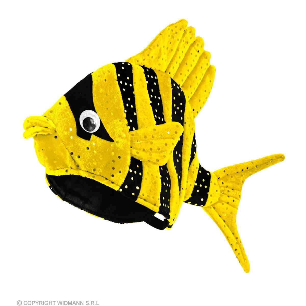 Cappello pesce tropicale giallo