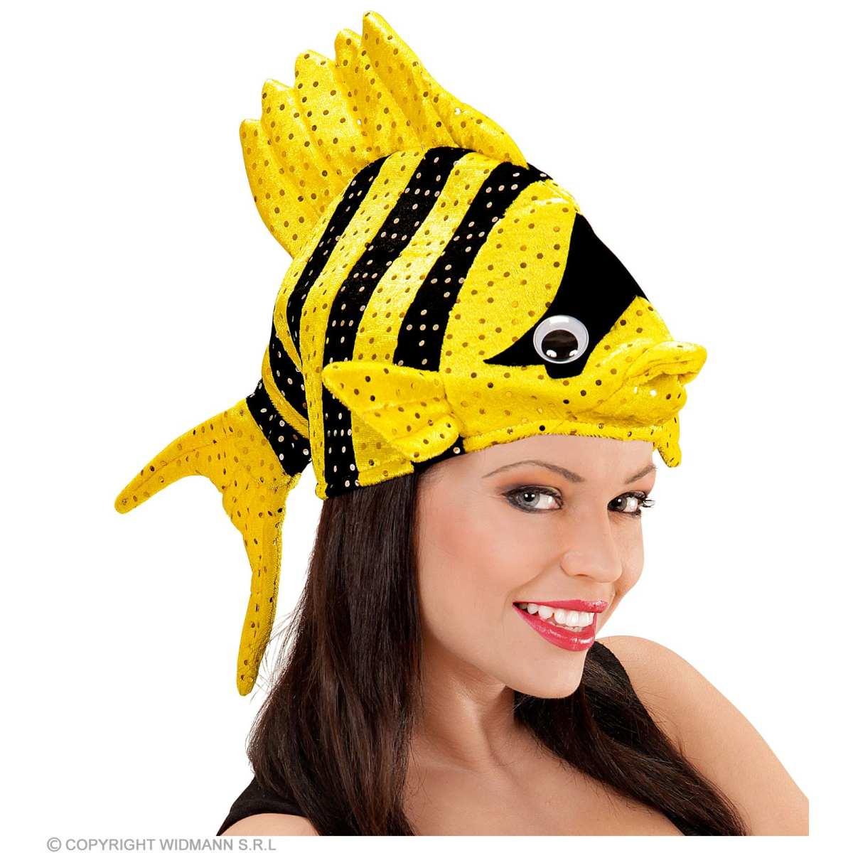Cappello pesce tropicale giallo