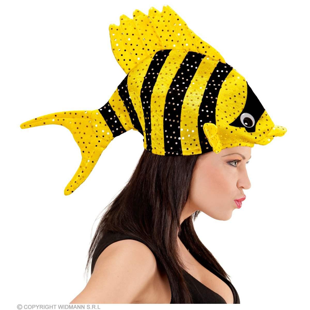 Cappello pesce tropicale giallo