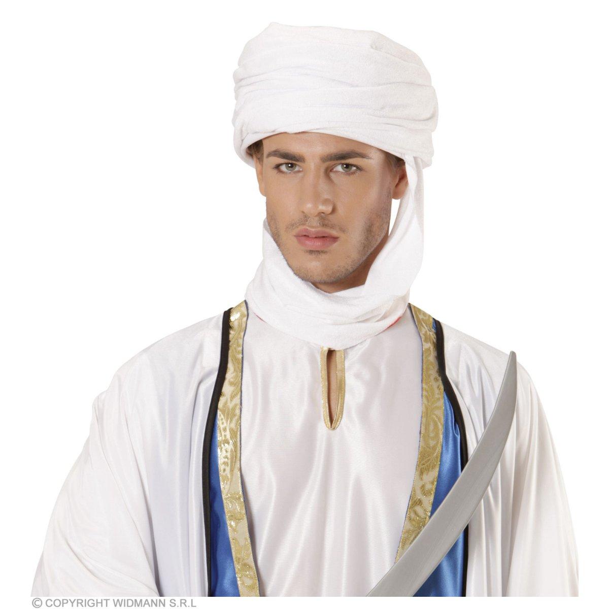 Turbante arabo sceicco bianco