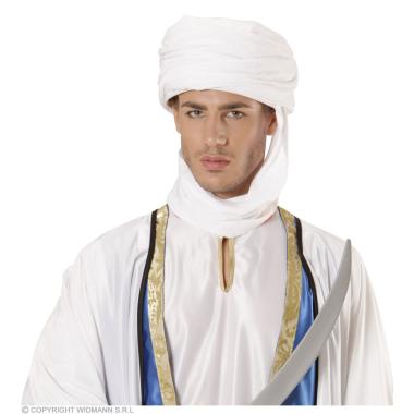 Turbante arabo sceicco bianco