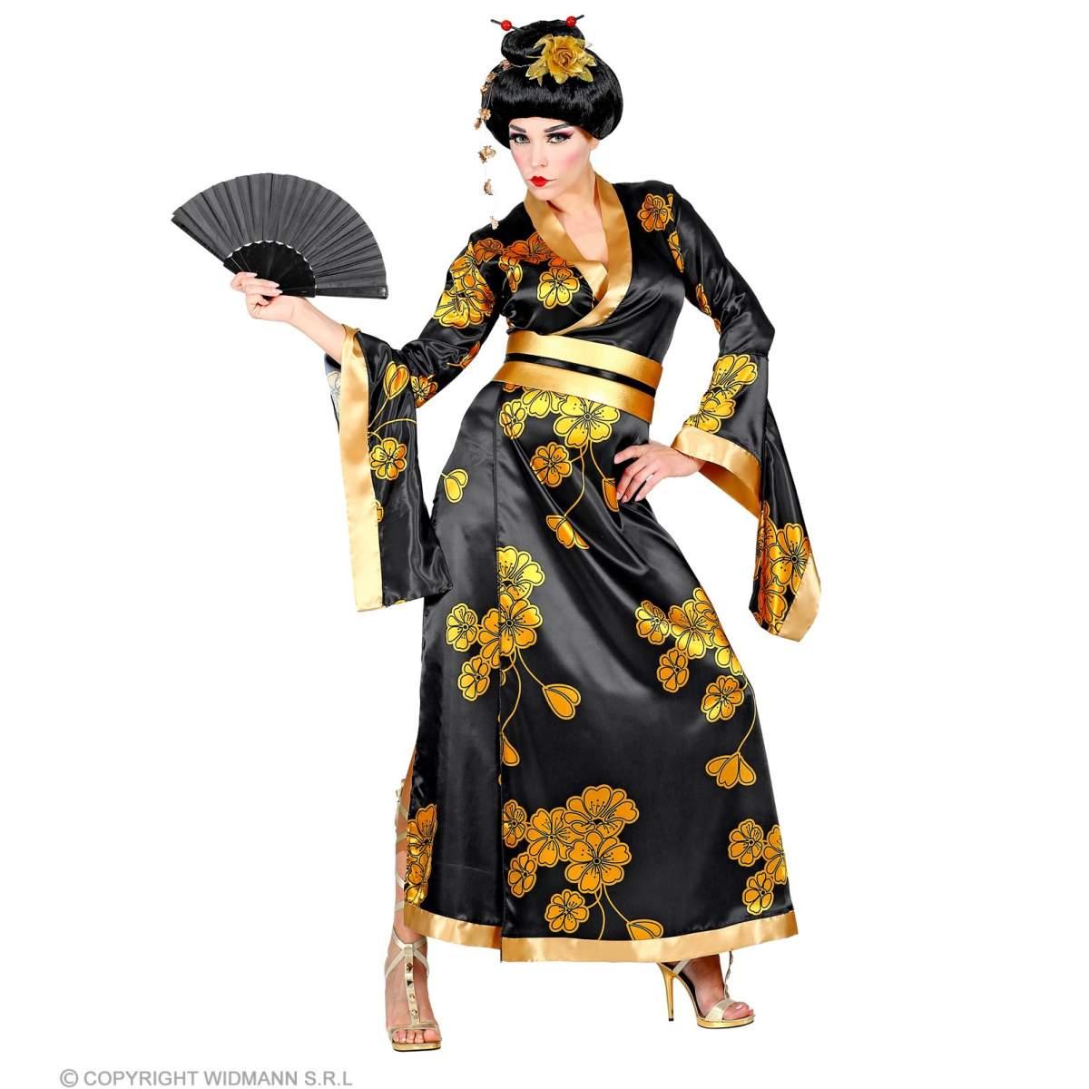 Costume geisha nero oro