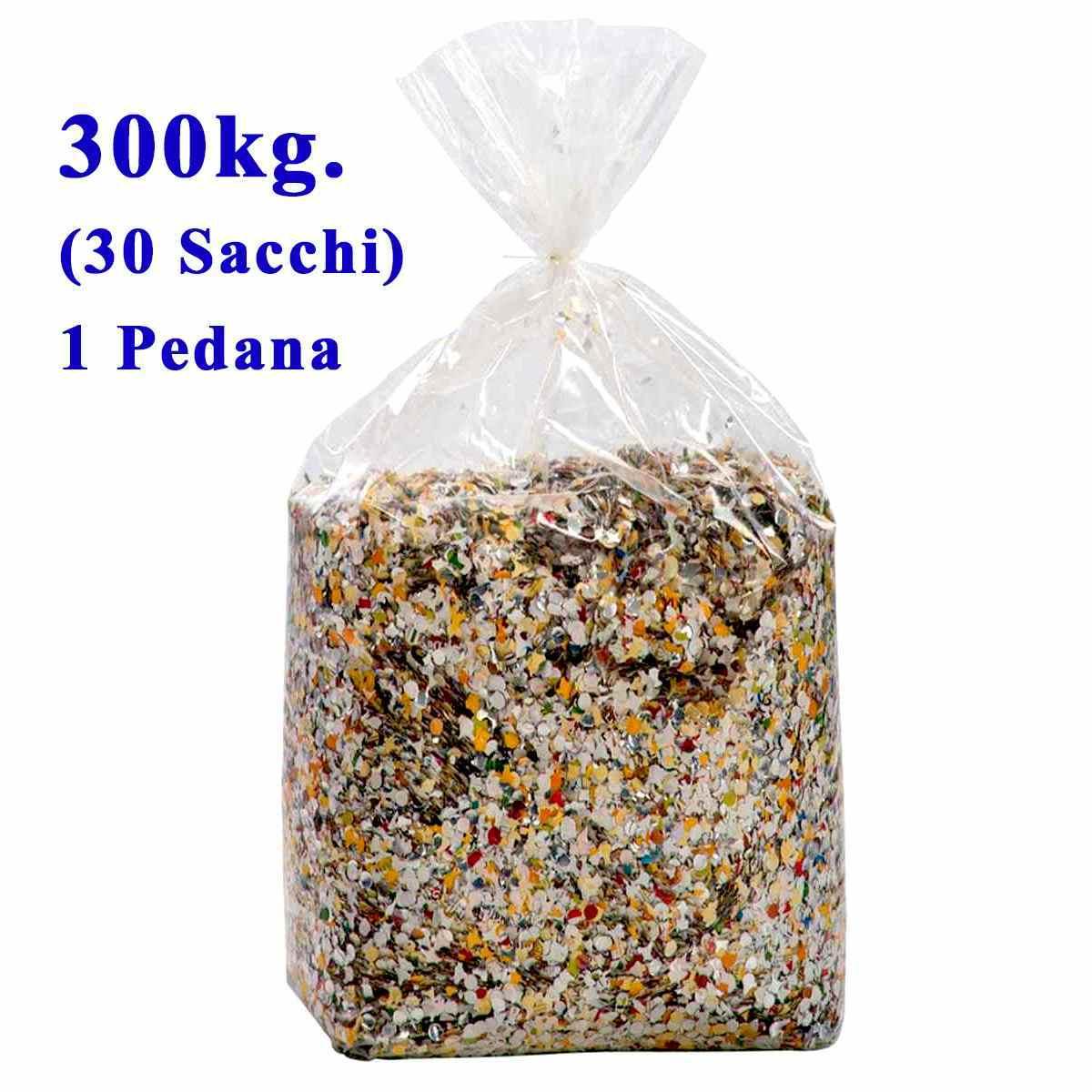 Coriandoli certificati multicolor eco sacco 300kg =
