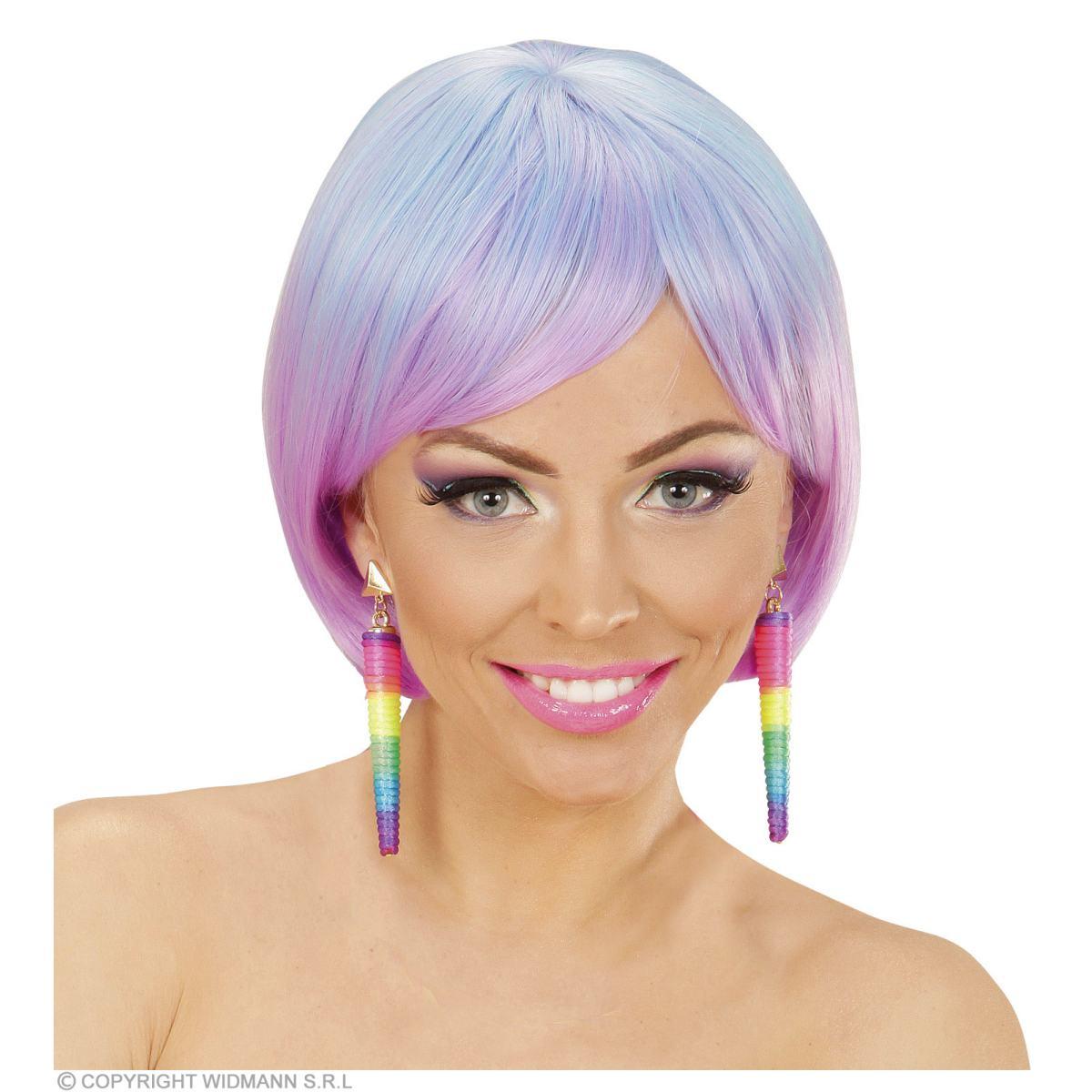 Orecchini multicolor cono modello a