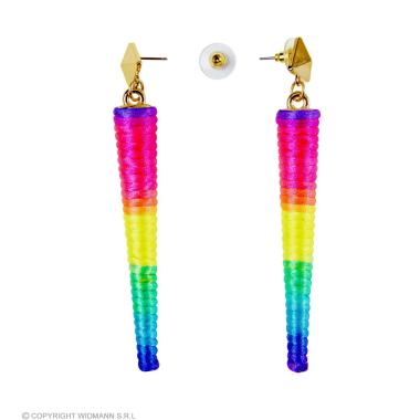 Orecchini multicolor cono modello a